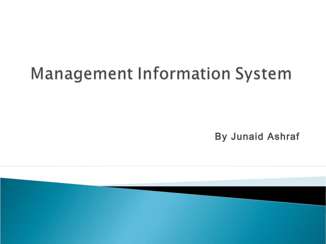 Management Information System Types | PPT