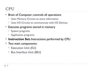 Comprehensive Overview of CPU Architecture, Registers, and Memory ...