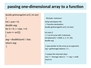 passing arguments to arrays is very useful concept | PPTX