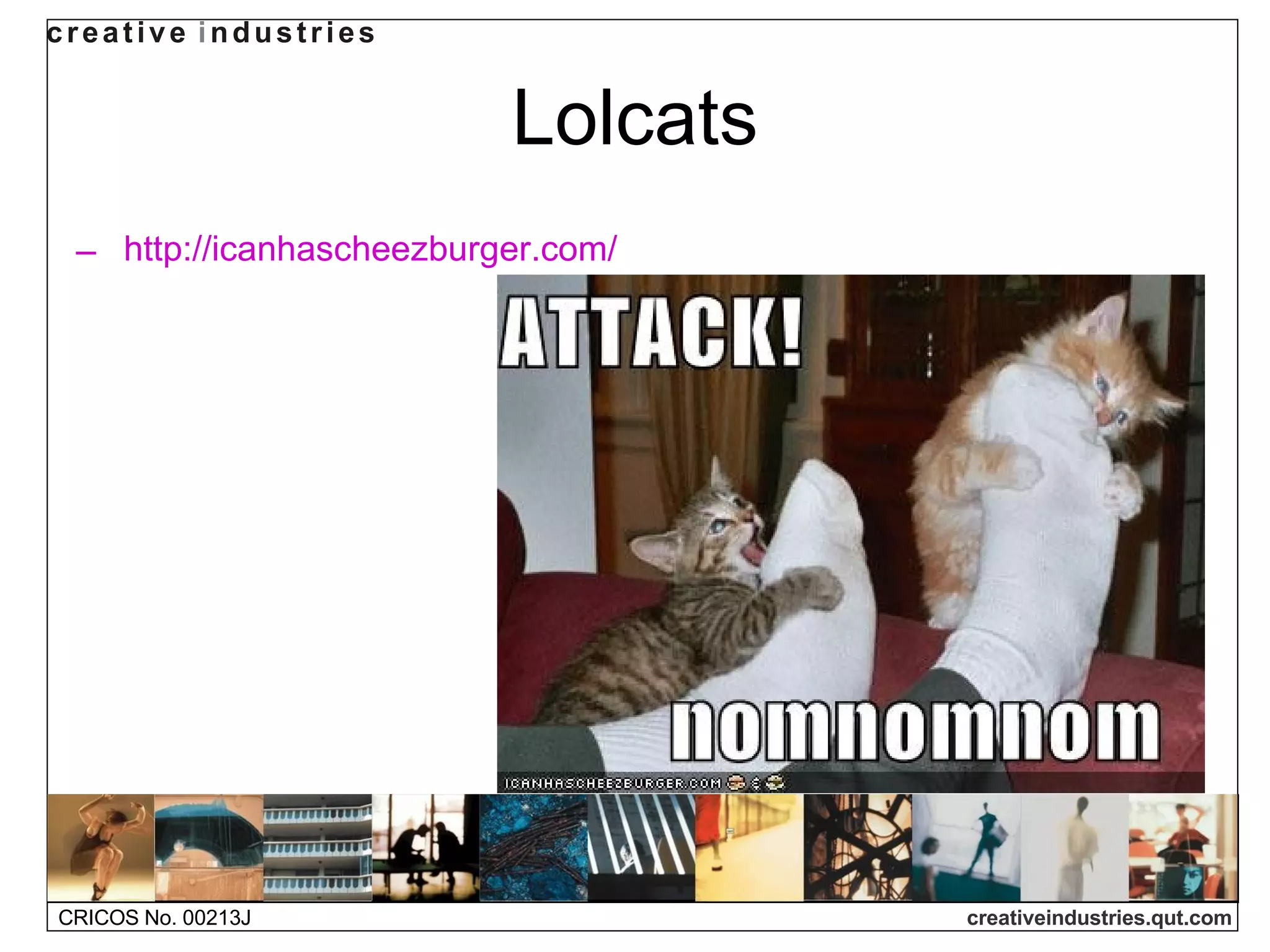 Lolcats http://icanhascheezburger.com/   