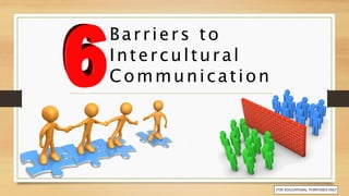 Barriers to
Intercultural
Communication
 