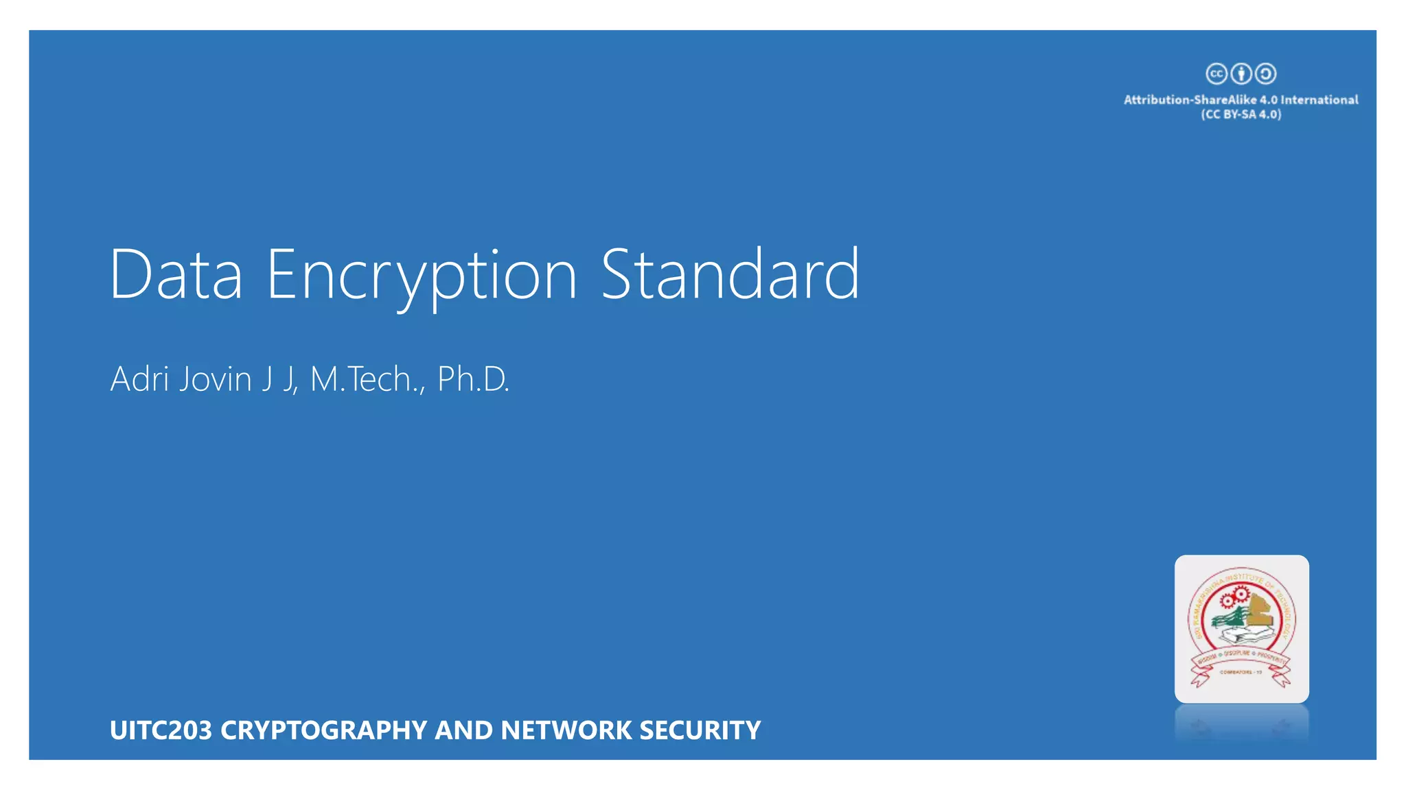 Data Encryption Standard | PPTX