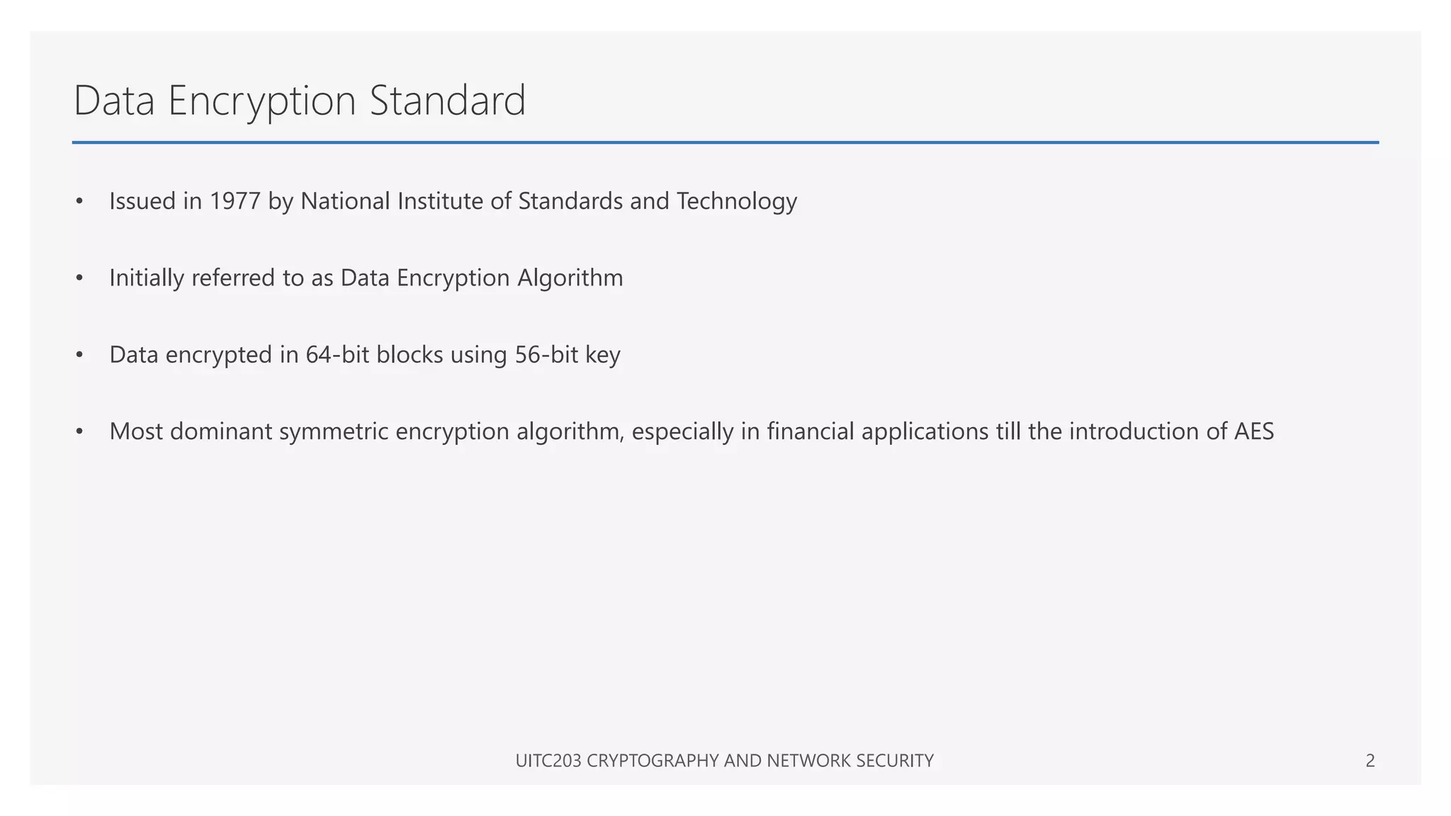 Data Encryption Standard | PPTX