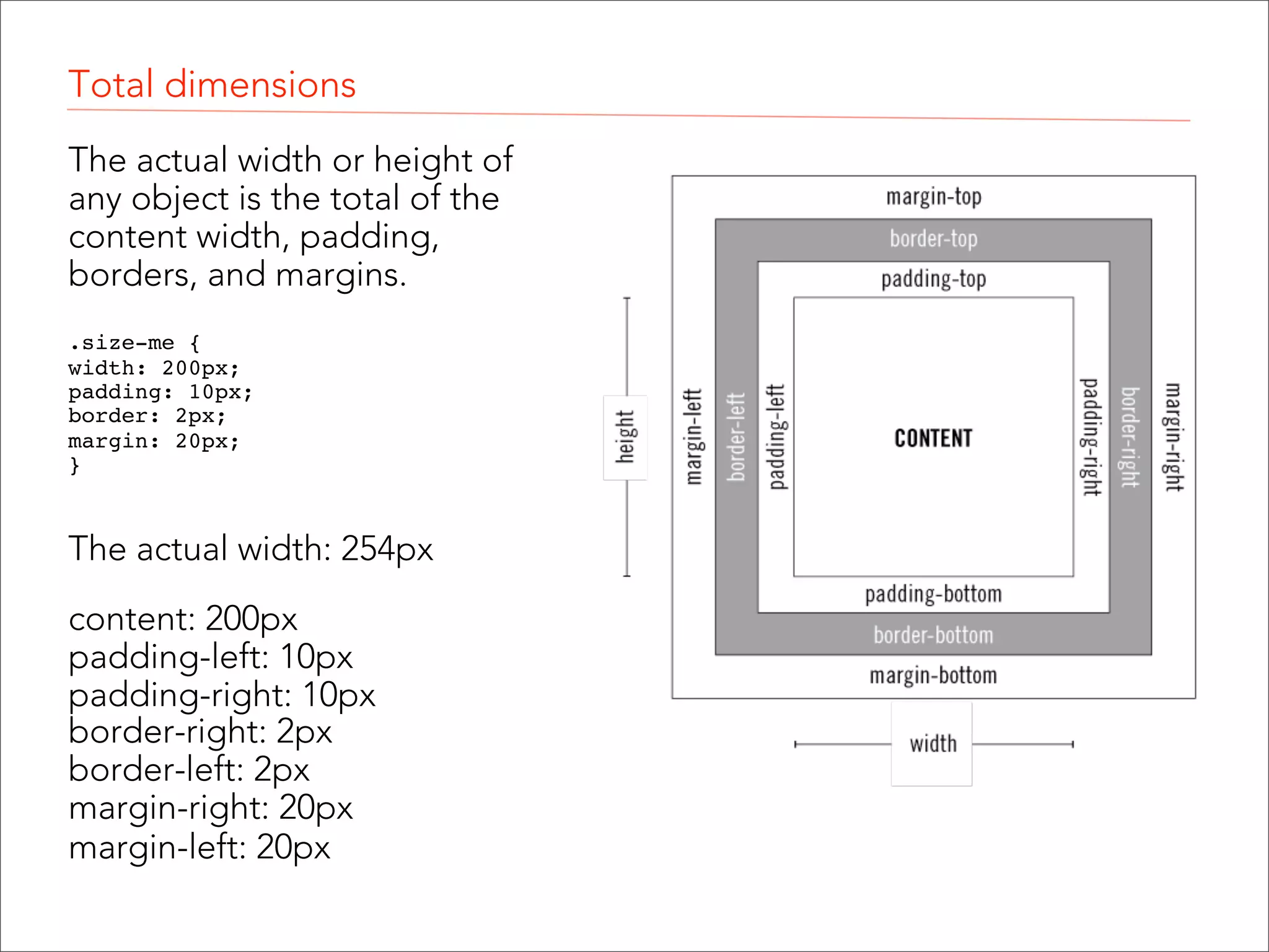 CSS Box Model All HTML elements can be considered as boxes or blocks. In CSS, the term "box model" is used when talking about design and layout. The CSS box model is essentially a box that wraps around HTML elements, and it consists of: margins, borders, padding, and the actual content. ! Inspect Element 3d view in Firefox 