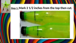 Step 1: Mark 2 1/2 inches from the top then cut.
 