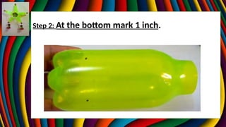 Step 2: At the bottom mark 1 inch.
 