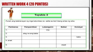 WRITTEN WORK 4 (20 PUNTOS)
 