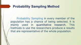 Comprehensive Overview of Sampling Methods in Quantitative Research | PDF