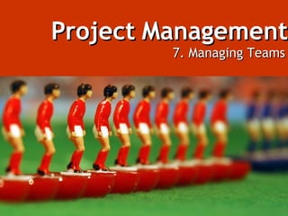Project Management 7. Managing Teams 