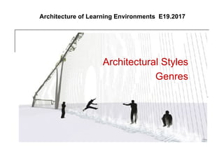 Architectural Styles Genres Architecture of Learning Environments  E19.2017 