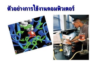 ตัวอย่างการใช้งานคอมพิวเตอร์ 
