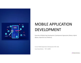MOBILE APPLICATION DEVELOPMENT INTRODUCTION | PDF