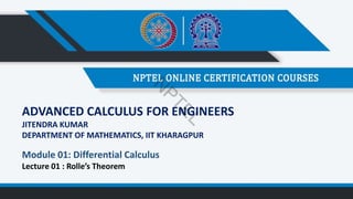 Advanced Calculus for Engineering for Mathematics | PDF