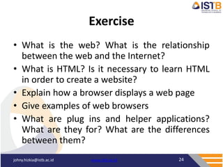 IS341 - Week01 the world wide web architecture | PDF