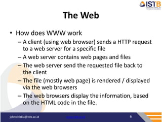 IS341 - Week01 the world wide web architecture | PDF