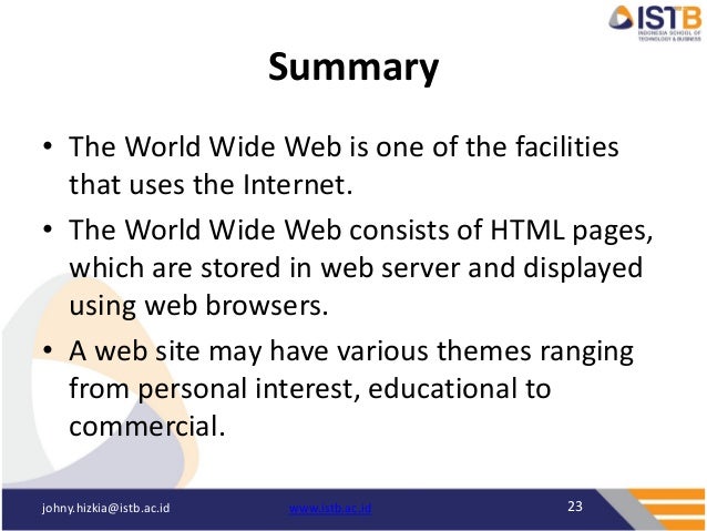 IS341 - Week01 the world wide web architecture