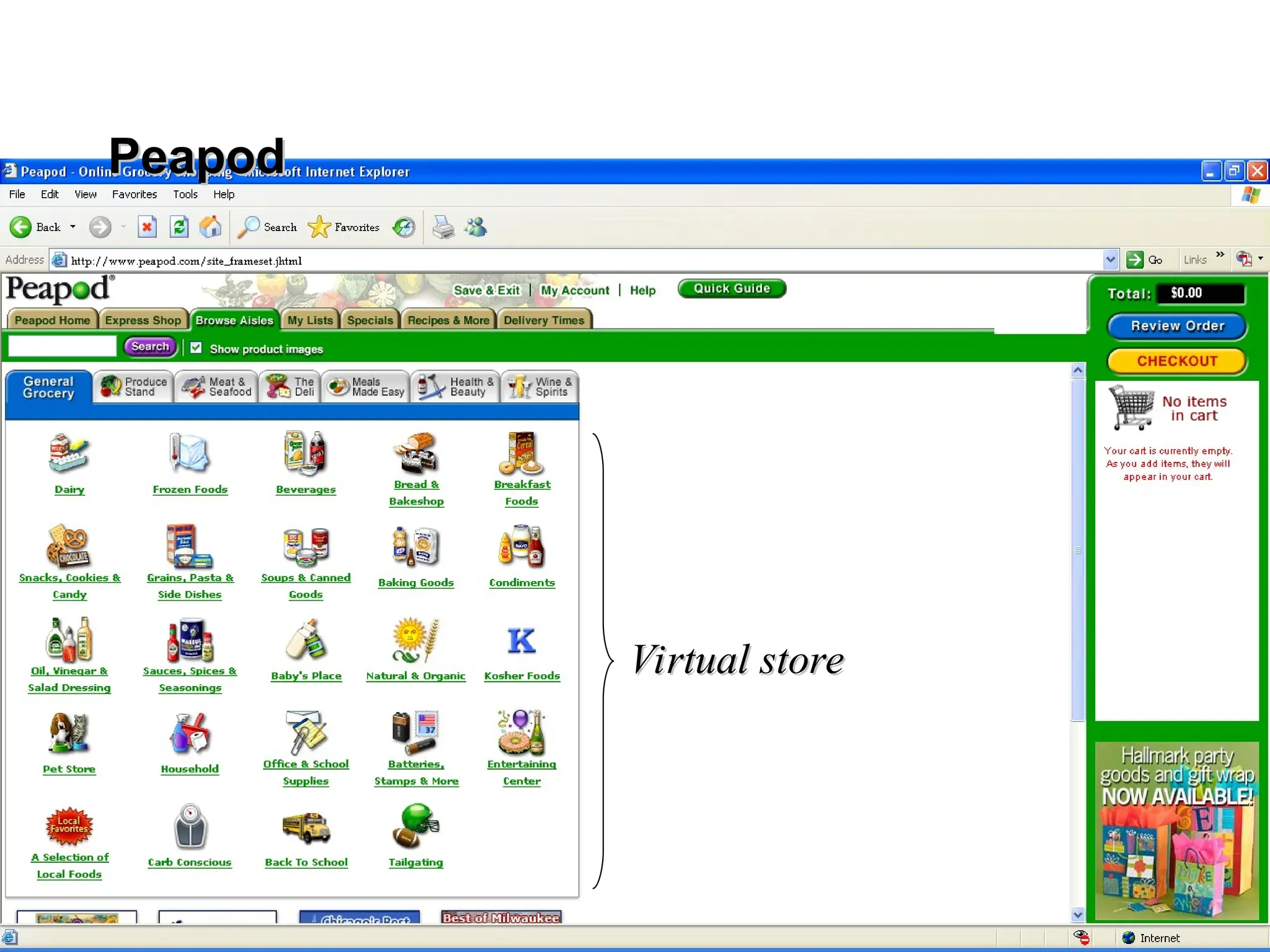 27
EMBA 226 • College of Business Administration • California State University, Sacramento
Virtual store
Virtual store
Peapod
Peapod
 
