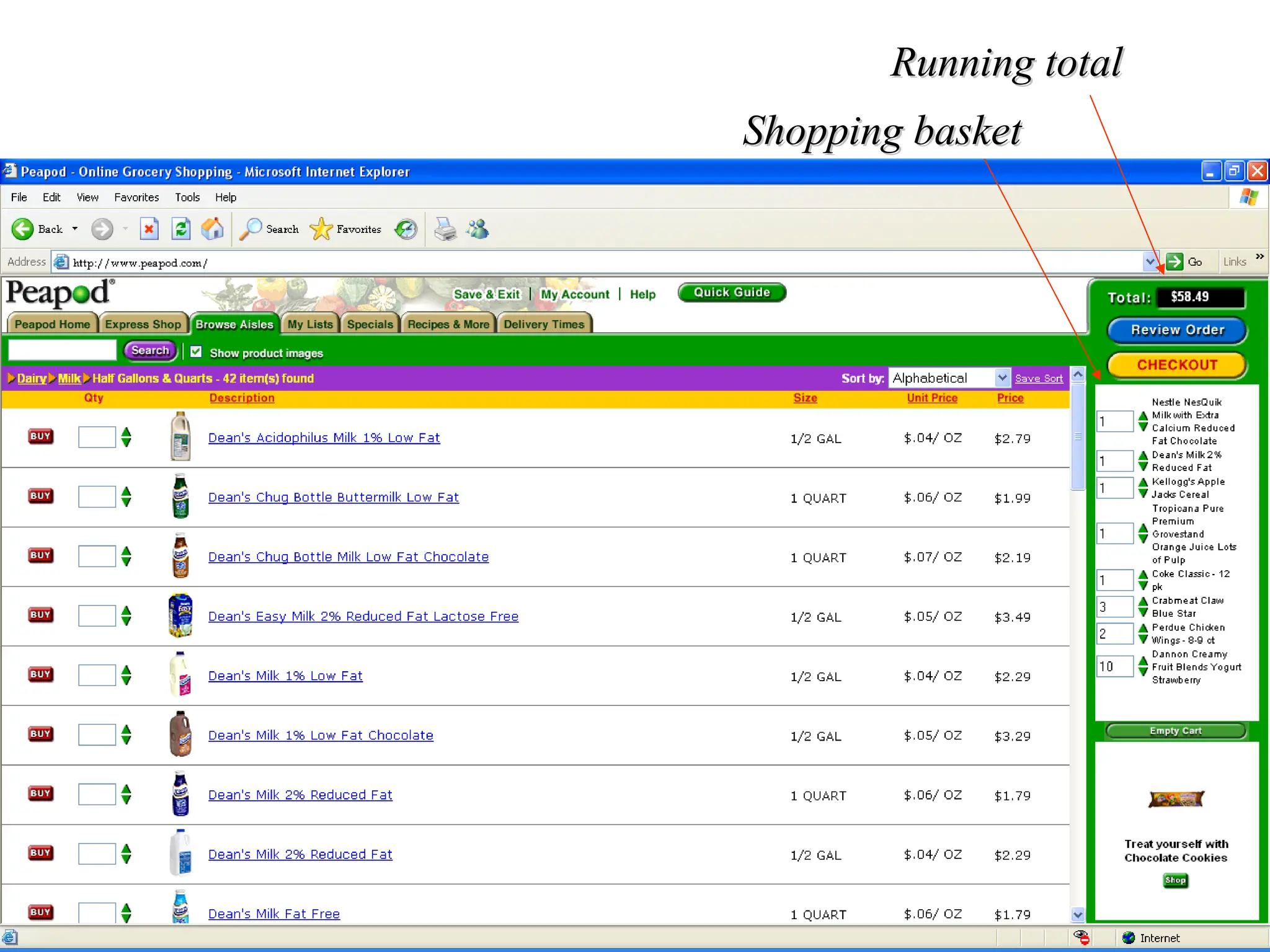 31
EMBA 226 • College of Business Administration • California State University, Sacramento
Shopping basket
Shopping basket
Running total
Running total
 