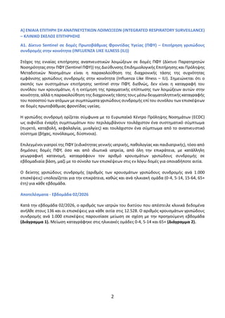 2
Α] ΕΝΙΑΙΑ ΕΠΙΤΗΡΗ ΣΗ ΑΝΑΠΝΕΥΣΤΙΚΩΝ ΛΟΙΜΩΞΕΩΝ (INTEGRATED RESPIRATORY SURVEILLANCE)
– ΚΛΙΝΙΚΟ ΣΚΕΛΟΣ ΕΠΙΤΗΡΗΣΗΣ
A1. Δίκτυ...