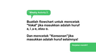 algoritma dan pemrograman Week 02 Representasi dan Flowchart | PDF