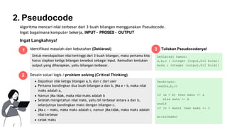 algoritma dan pemrograman Week 02 Representasi dan Flowchart | PDF