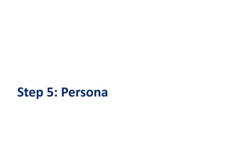 Step 5: Persona
 