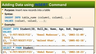 DBMS: Week 06 - SQL - Data Manipulation Language (DML) | PPTX