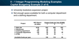 integerS programming OperaTIONS RESEARCH | PPTX