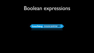 Boolean expressions
 