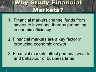 Why Study Financial Markets? ,[object Object],[object Object],[object Object],1. 