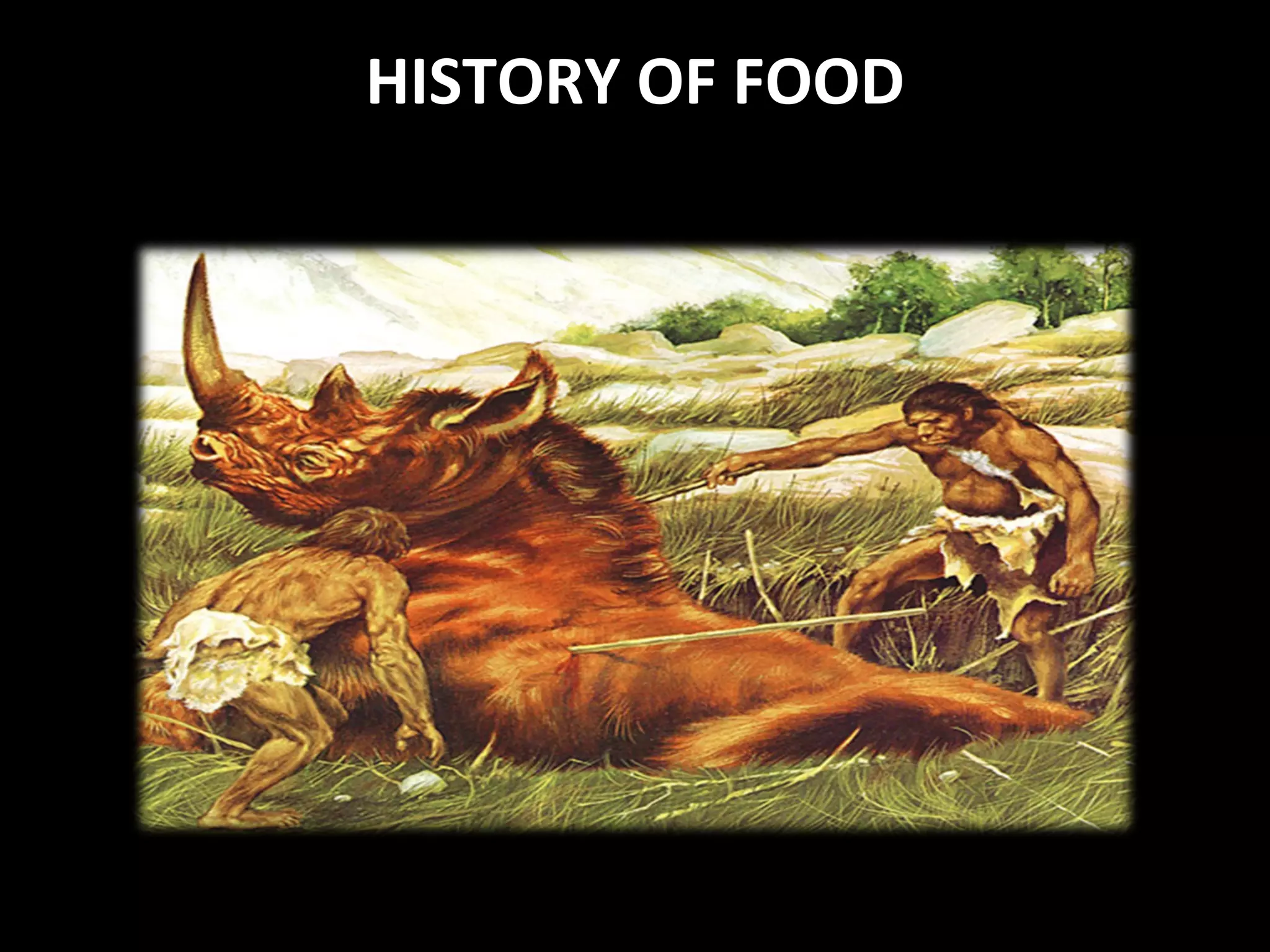 HISTORY OF FOOD
 