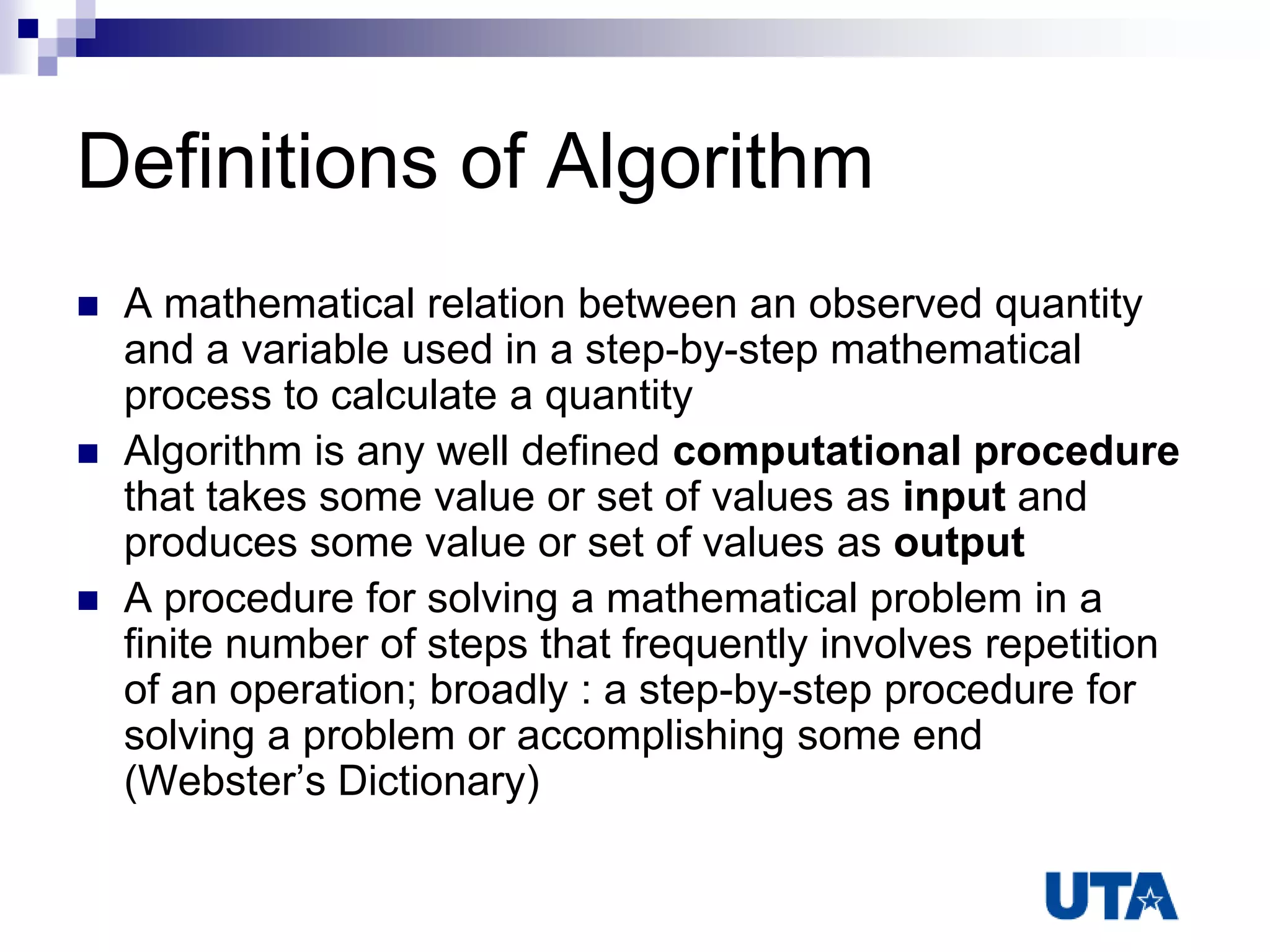 DESIGN AND ANALYSIS OF ALGORITHMS | PPT