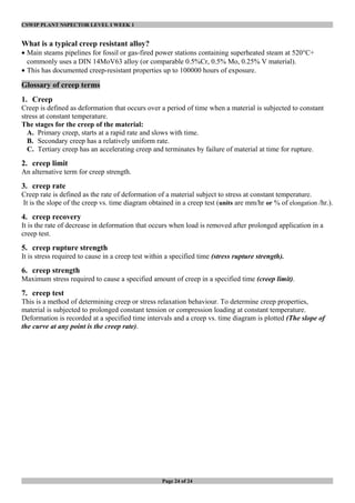 Cswip 11-01 - plant inspection- Week 1 cours | DOC