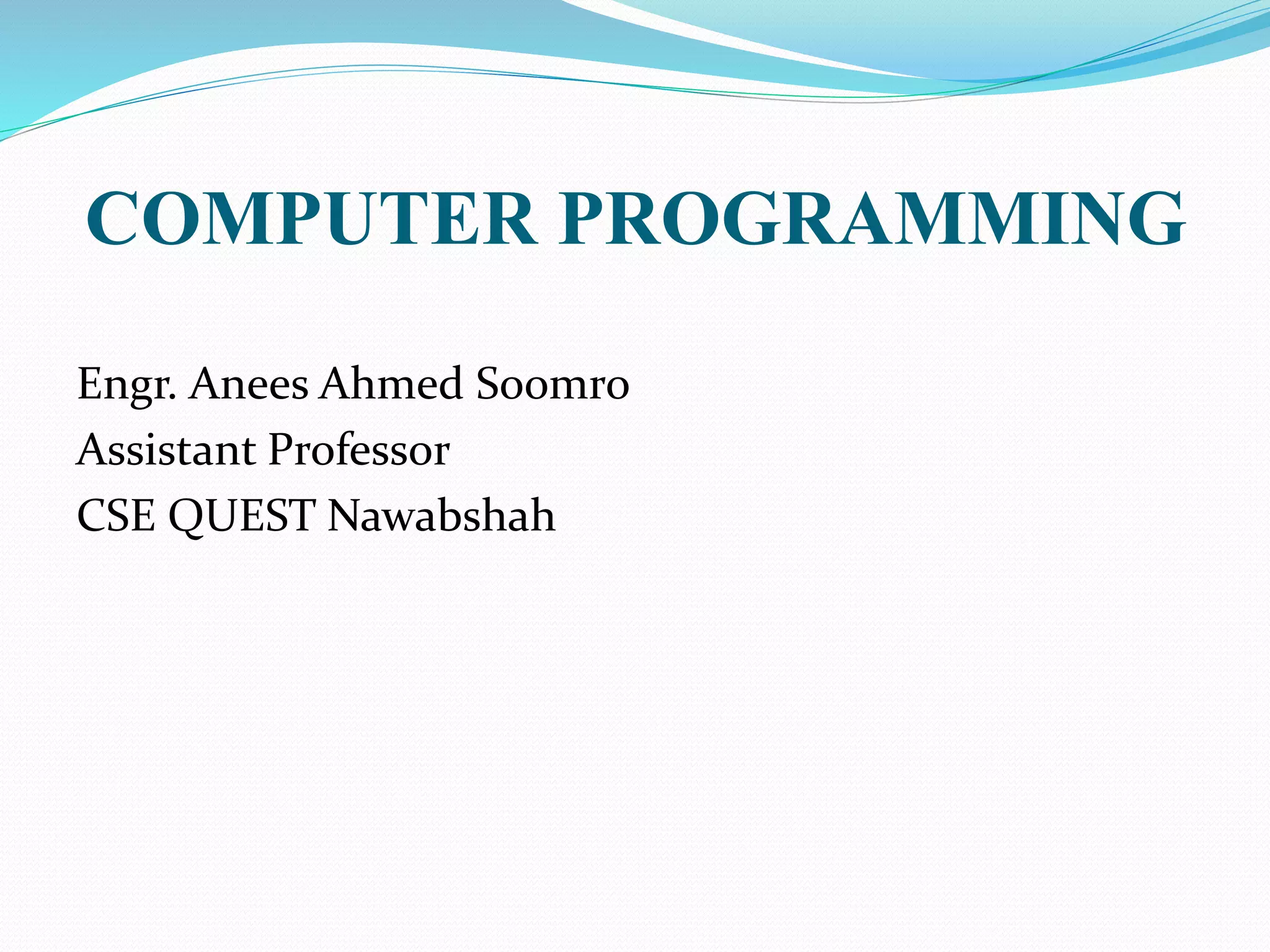 Computer Programming | PPT