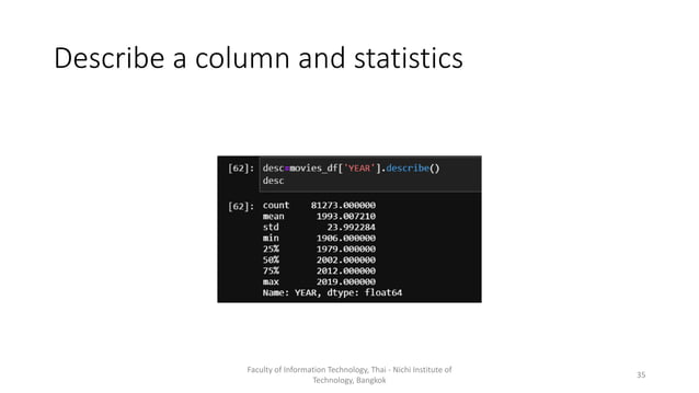 Week 1: Programming for Data Analysis | PPT