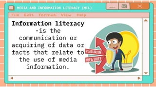 Media and Information Literacy - Module 1: Week 1 | PPTX