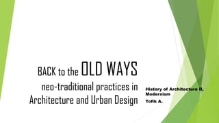 Neo traditional Architectural and urban Design Practices .pdf