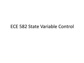 week_1 State Variable Control, TF, Block Diagram | PDF