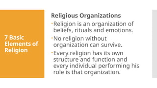 Religious Roles Introduction to World Religions and Belief Systems in Senior High ...