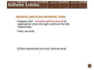 Limits Writing calculus 1 limits preparation slide and practise | PPTX