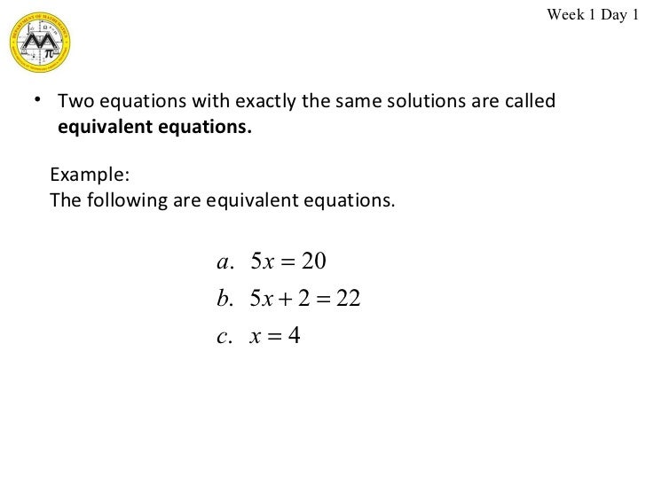 pic Equivalent Equations Definition math 10 week 1 2 linear equations 2