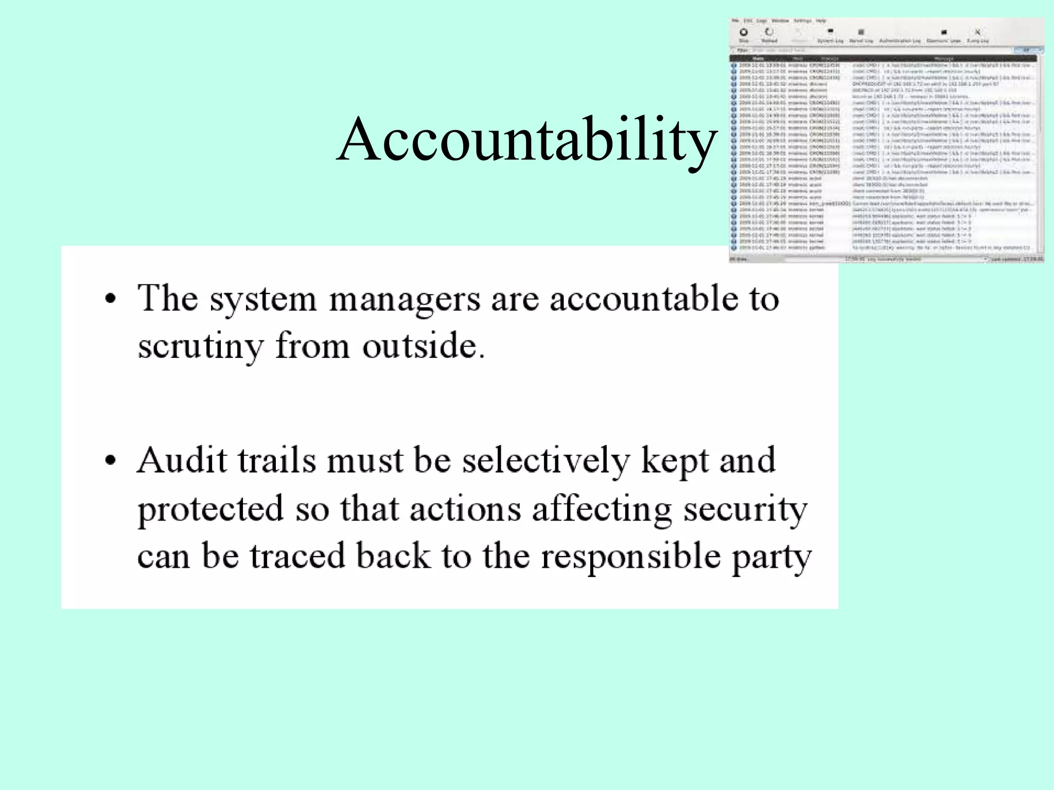 Accountability
 