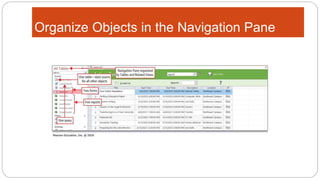 Organize Objects in the Navigation Pane
 