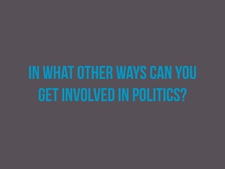 Writing to one’s elected representatives or
meeting with them in person
Constituents may write to their MP asking for advice or
support in relation to a particular problem, or seek to
meet the MP in person.
 