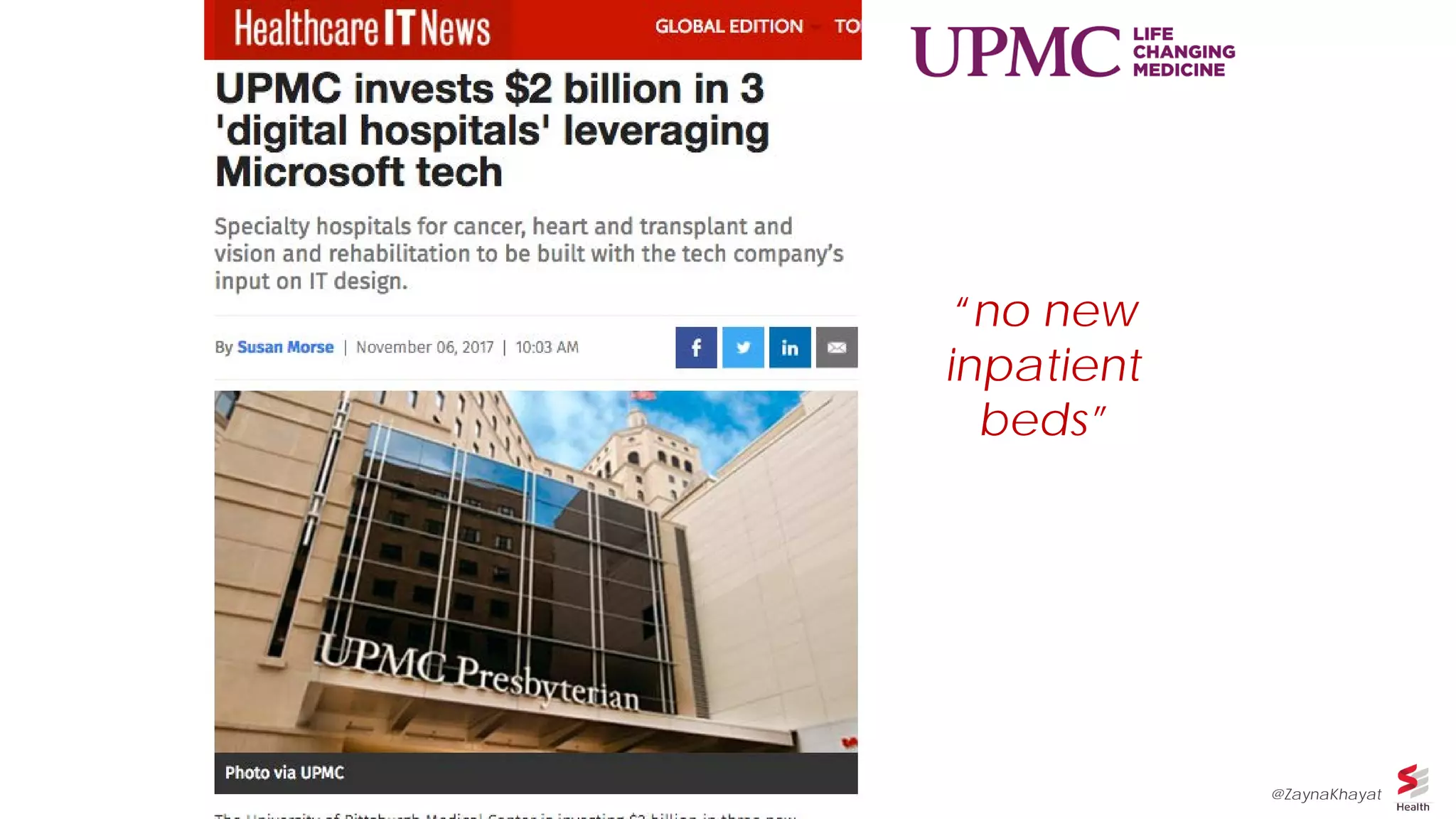 “no new
inpatient
beds”
@ZaynaKhayat
 