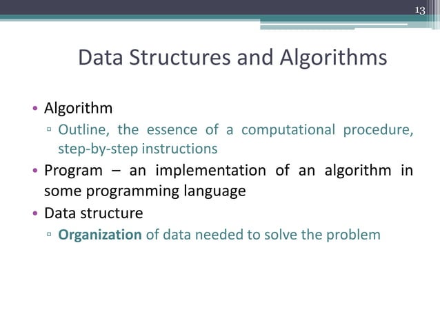 Introduction to Data Structures & Algorithms | PPTX | Programming ...