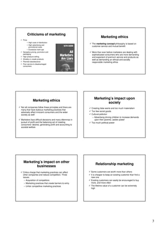 Program Intro Slide Example Marketing intro to marketing slides | PDF