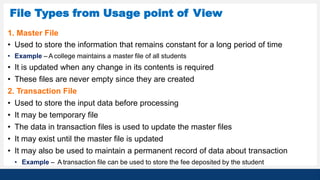 Comprehensive Overview of Database Systems and File Management ...
