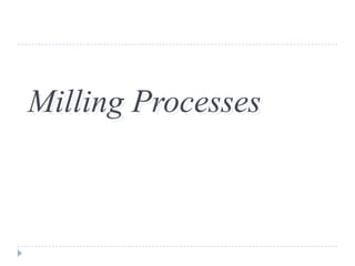 Milling Processes
 