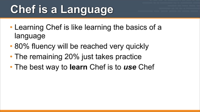 Chef Fundamentals Training Series Module 1: Overview of Chef | PDF ...